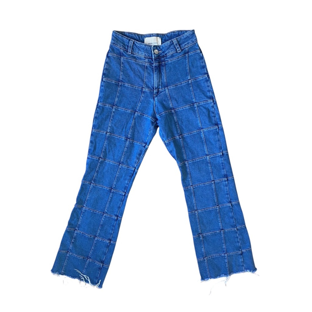 Paloma Wool Jeans Patchwork Style Medium Wash Cotton Pant Women’s XS